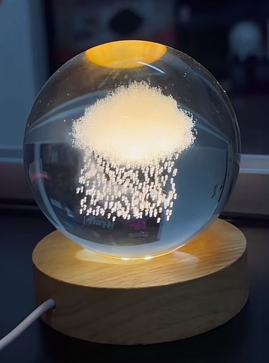 Lámpara de cristal bola