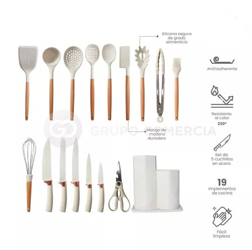 SET TABLA CUCHARONES Y CUCHILLOS