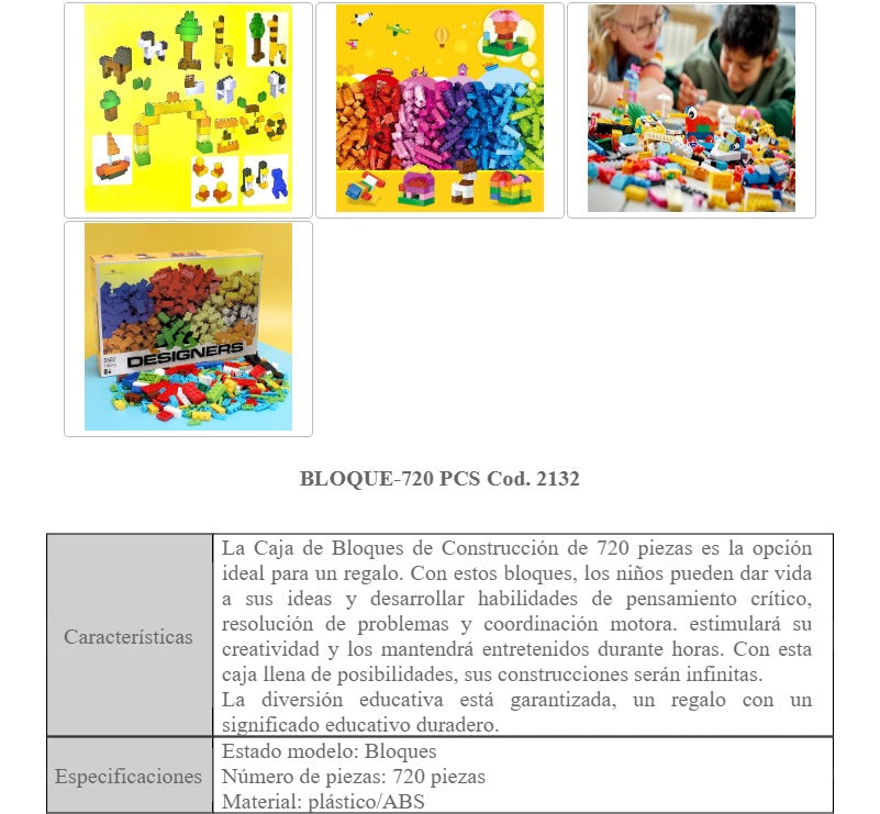 BLOQUE-720 PCS.