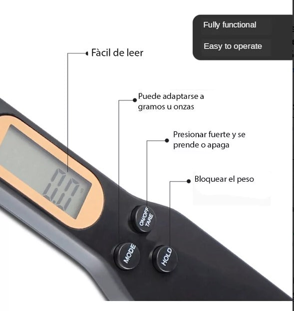 Cuchara medidora pantalla LCD