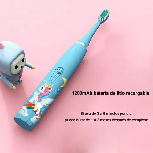 Cepillo de dientes eléctrico para niños 6 cabezales